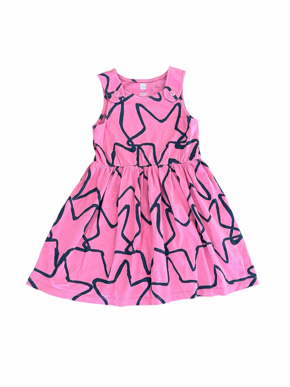 Tea Collection (5y) Pink Star Print Dress